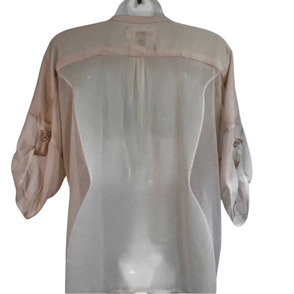 Element Skateboards Sheer Cream Women's Top Size Small Petite, Zipper, Pocket - Picture 5 of 6